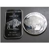 Image 2 : Buffalo Design Silver Bullion Lot (2) 1 oz. Items