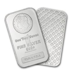 1 oz Silver Morgan Design Bar- .999 pure