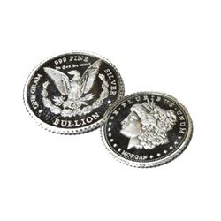 1 Gram Proof Morgan Design Silver Round