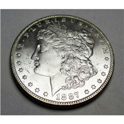 1887 P BU Morgan Silver Dollar