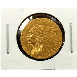 1910 $2.5 Gold Indian Quarter Eagle