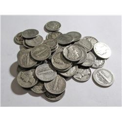 (50) Mercury Dimes - 90% Silver Random Mix