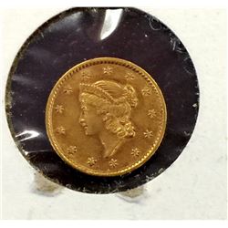 1853 $ 1 Gold Liberty Type I