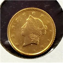 1853 $ 1 Gold Liberty Type I