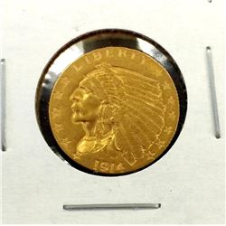 1914 $ 2.5 Gold Indian