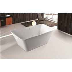 MODERN WHITE 67" ACRYLIC FREE-STANDING TUB