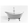Image 2 : WHITE ACRYLIC 70" SLIPPER CLAW FOOT TUB