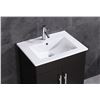 Image 2 : ESPRESSO BATHROOM VANITY - CERAMIC COUNTER WITH UNDER MOUNT SINK - 24"W X 18"D X 35.5"H
