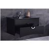 Image 2 : BLACK WALL MOUNT VANITY WITH 2 DRAWERS - 32"W X 20"D X 22"H