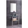 Image 2 : CLEAR GLASS BASE VANITY - 39"W X 22"D X 35.5"H