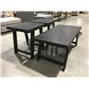 Image 1 : 3 PCE CHARCOAL GREY COFFEE & END TABLE SET