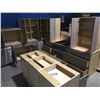 Image 2 : SILVER OAK KITCHEN CABINET SET 12' X 10' 6" WITH 6' ISLAND SOFT RETURN, DOVETAIL MAPLE DRAWERS,