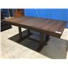 Image 1 : RUSTIC ASH DINING TABLE WITH JACK-KNIFE LEAF
