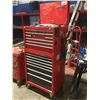 Image 1 : 2 PCE MECHANICS CHEST ON CHEST ROLLING TOOL CABINET LOADED WITH TOOLS