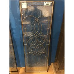 SILVER COLOUR METAL DESIGN DOUBLE GLAZED WINDOW PANEL - 22" X 64"