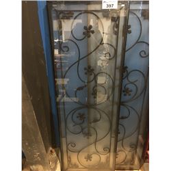 BLACK METAL DESIGN DOUBLE GLAZED WINDOW PANEL - 22" X 64"