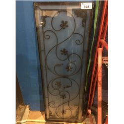 BLACK METAL DESIGN DOUBLE GLAZED WINDOW PANEL - 22" X 64"