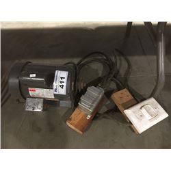 DAYTON INDUSTRIAL MOTOR WITH LARGE SWITCH & ELECTRICAL OUTLET CORD