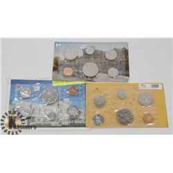 LOT OF 3 CANADIAN UNCIRCULATED COINS SETS 1969,