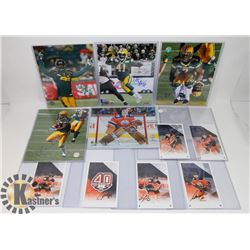 10 AUTOGRAPHED OILERS & SPORTS PICTURES.