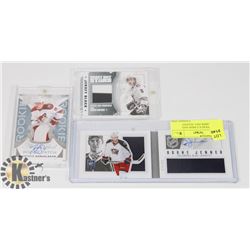 SIGNED HOCKEY CARDS AND JERSEY CARDS INCL NUGENT