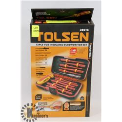 NEW TOLSEN 13 PC INSULATED SCREWDRIVER