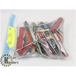 BAG OF POCKET KNIVES