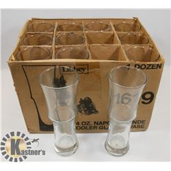 SET OF TWELVE 14 OZ COOLER GLASSES