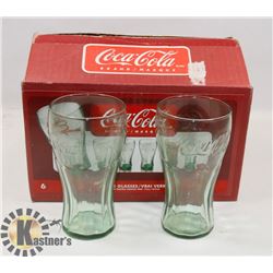 SET OF 6 COCA COLA GLASSES.