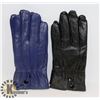 Image 1 : 2PK LADIES LEATHER GLOVES LARGE