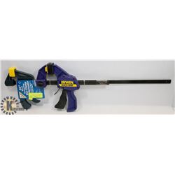 2 QUICK RATCHETING BAR CLAMPS / 24" & 12"