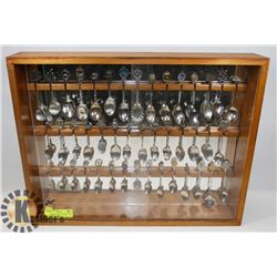 SPOON COLLECTION DISPLAY WITH 45 SPOONS