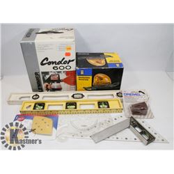 ASSORTMENT OF TOOLS, ELECTRIC SPRAY GUN, ROTATING