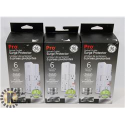 SET OF 3 GE PRO-SWIVEL 6 OUTLETS