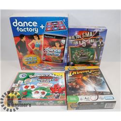 SEALED 4 GAMES DANCE FACTORY & MAT