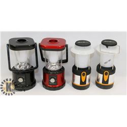 LOT OF 4 EDDIE BAUER 100 LUMEN CAMPING LANTERNS