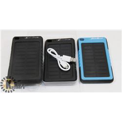 LOT OF 3 EDDIE BAUER SOLAR POWER BANKS 6000MAH