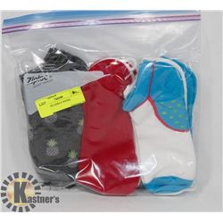 9PK LADIES ANKLE SOCKS.