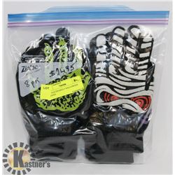8PK YOUTH/ADULT HALLOWEEN GLOVES.