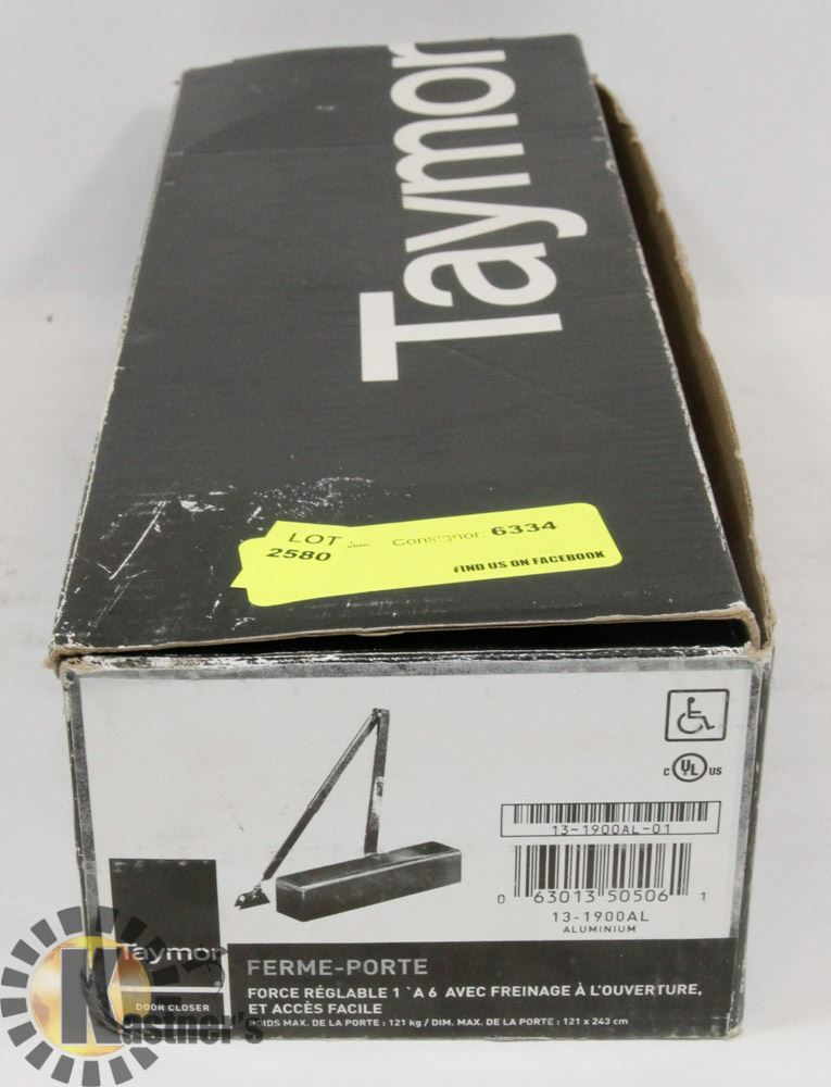 TAYMOR DOOR CLOSER, ADJUSTABLE POWER 1 THROUGH