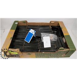 FLAT OF PLASTIC CELL PHONE HOLDERS