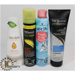 BAG OF DRY SHAMPOO. HAIR STYLING CREAM, AND MORE