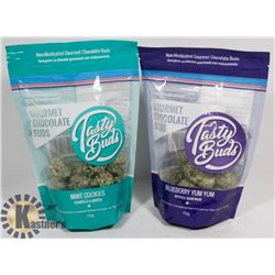 2 BAGS OF GOURMET CHOCOLATES . TASTY BUDS!