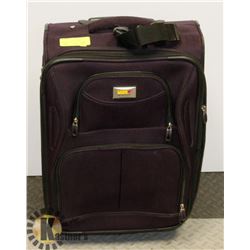 PURPLE CARRYON LUGGAGE WITH EXPANDABLE HANDLE