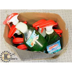 BOX OF ASSORTED WINDEX CLEANERS