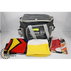 INSULATED BEVERAGE BAG EITH 5 FLAGS, COORS LIGHT,