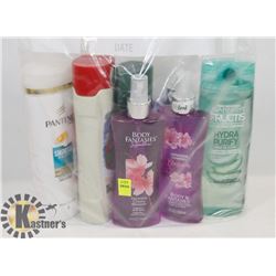 BAG OF SHAMPOO, BODY SPRAY AND MORE