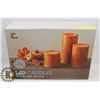 Image 1 : SET OF 3 LED CANDLES, "AUTUMN SPICE