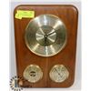 Image 1 : TEMP WALL HANGING CLOCK W/ BAROMETER & THERMOMETER