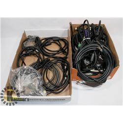 LOT OF 12 HDMI AND COAXLE CABLES